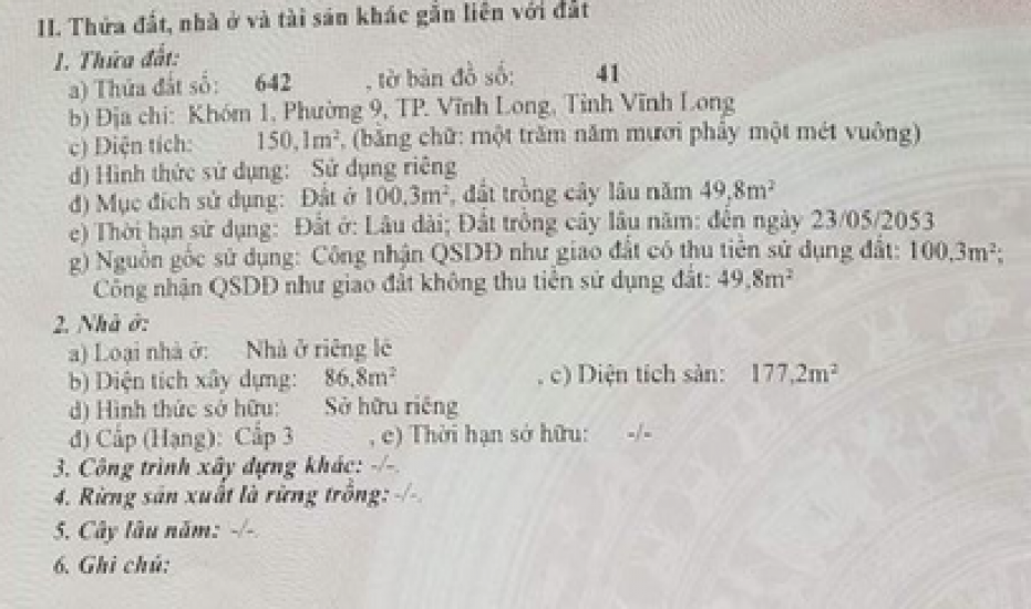 CHÍNH CHỦ CẦN BÁN NHÀ CỰC PHẨM 1 TRỆT 1 LẦU - ĐƯỜNG 4M Ô TÔ VÀO TẬN NHÀ